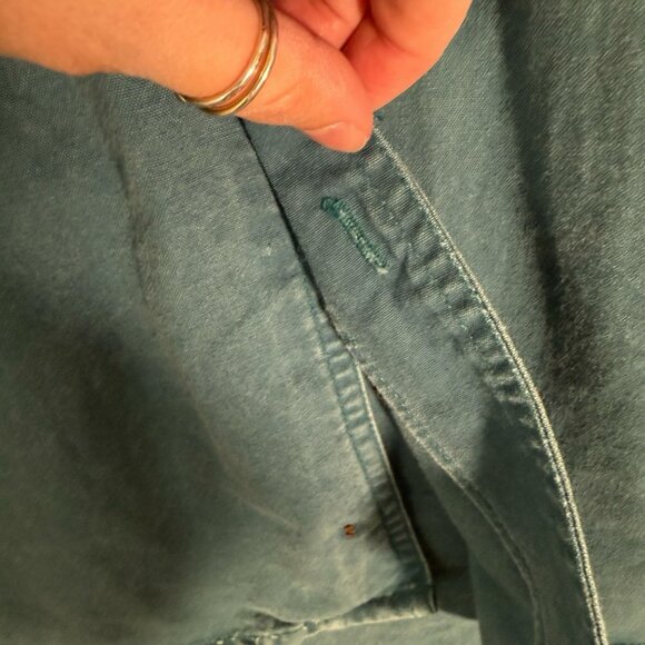 Australian Outback Collection Button Up Shirt Teal Western Thick 100% Cotton L - Picture 6 of 10